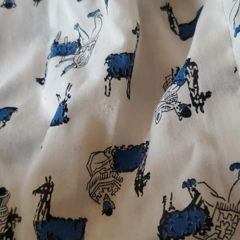 🐯Vintage Llama Print Skirt with belt sz M - Picture 11 of 11